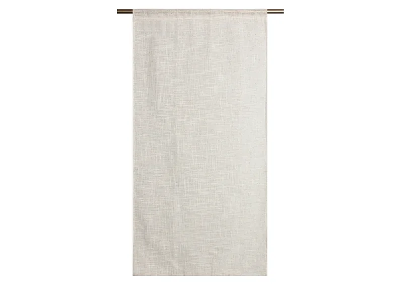Scheibengardinen NEMI 60x120cm kleiderstangegriff durchsichtig dunkelbeige