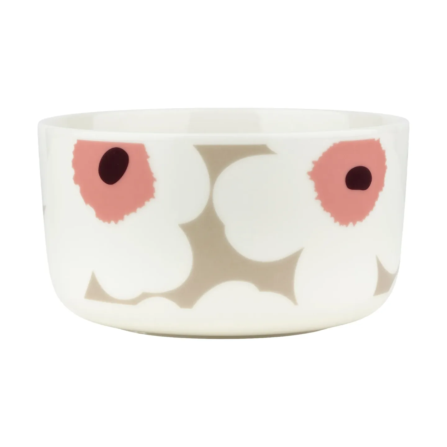 Marimekko Unikko Schale 5dl White-clay-powder-dark wine