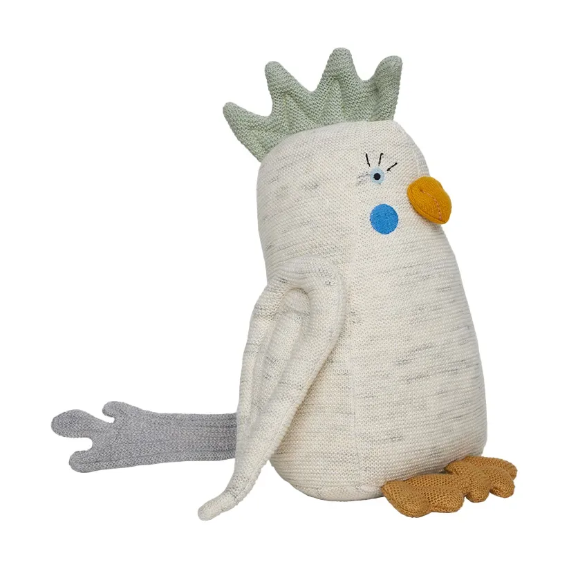 OYOY Kai parakeet gosedjur Offwhite-light mint