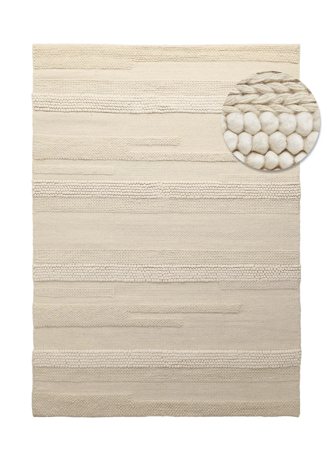 Ullteppe - Almaty (krem) (Størrelse: 200 x 290 cm)