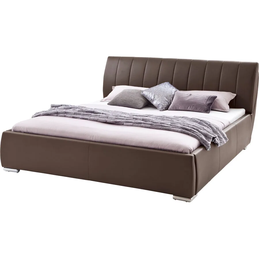 Bett Camillo Braun Kunstleder 180 x 200 cm