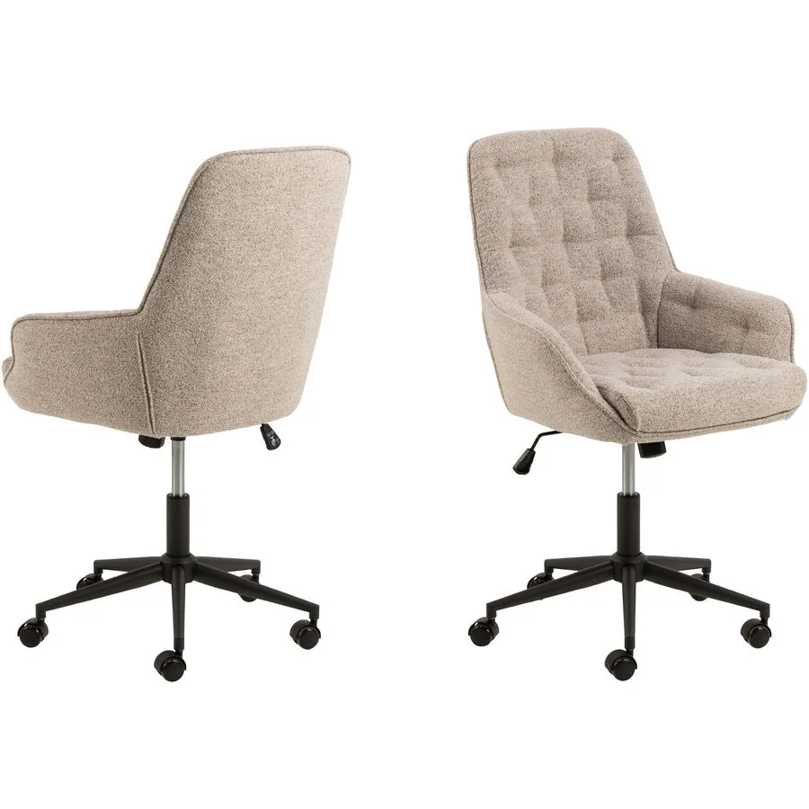 Bürostuhl Erik beige Bouclé 96% Polyester/4% Acryl H 106 cm