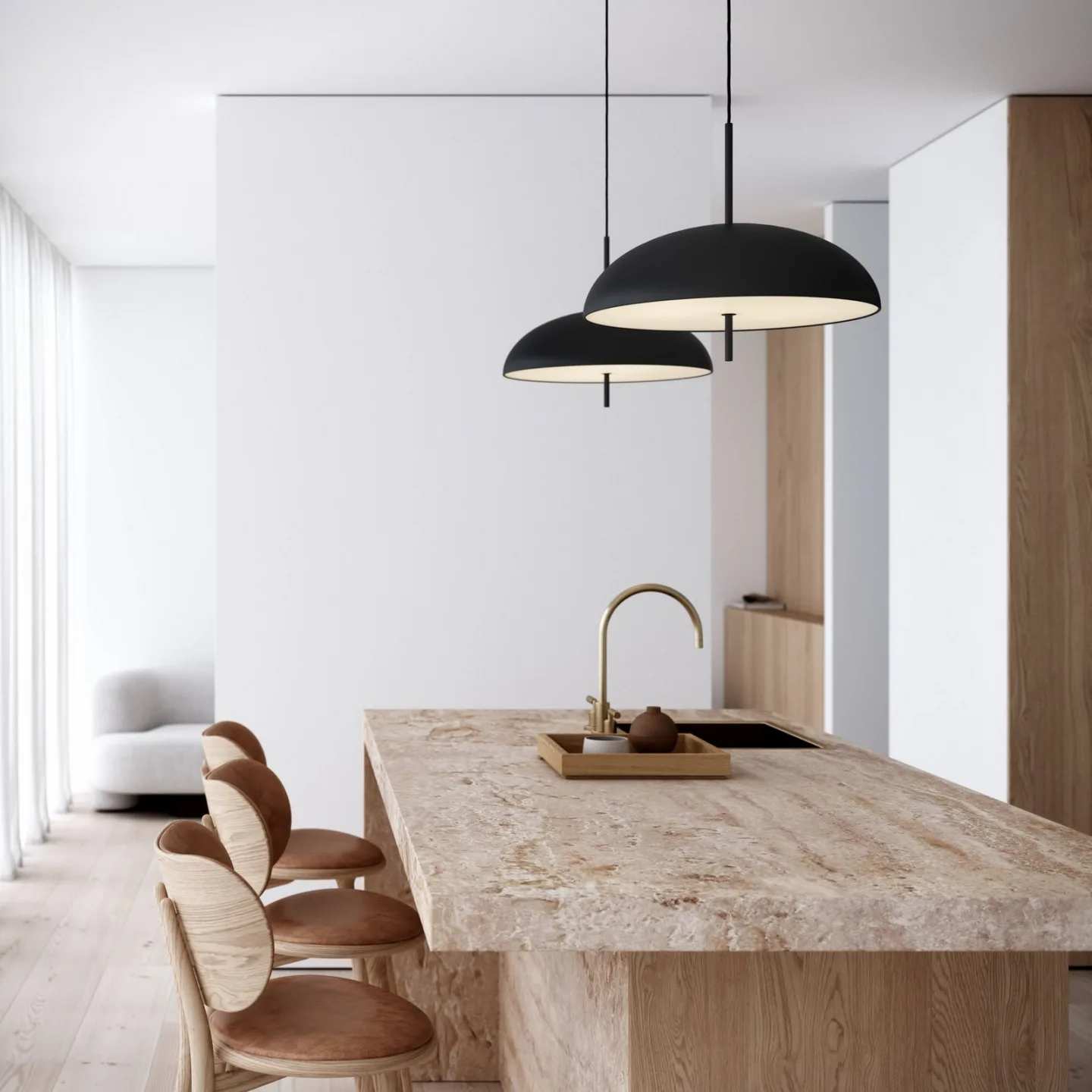 Versale Pendelleuchte Schwarz - DFTP DFTP by Nordlux - Wohnzimmer - Skandinavisch - Metall - Einflammig
