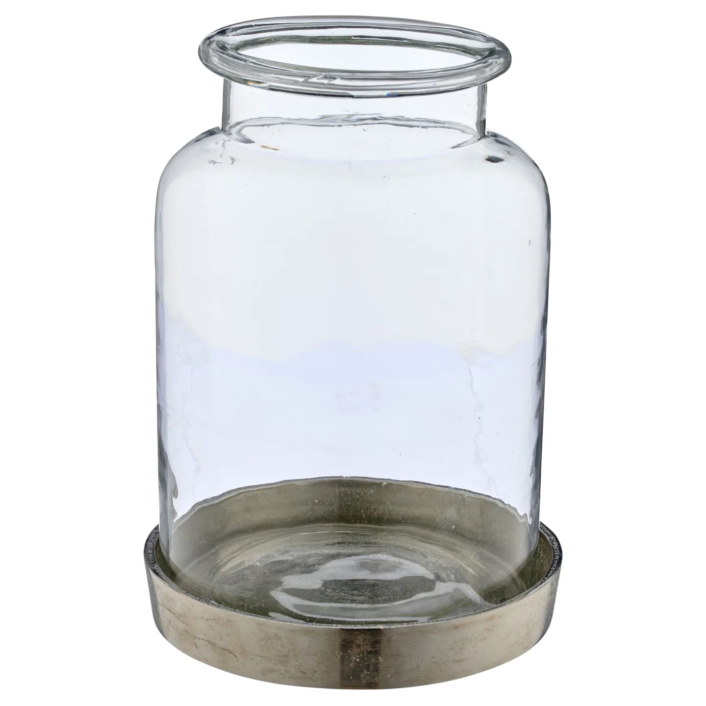 Gasper Windlicht Lepuro Glas Auf Aluminiumfuss | Schubiger Möbel