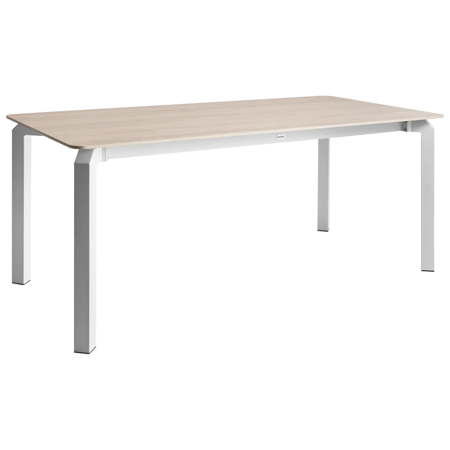 Matbord utomhus Feletto 180 cm 90 cm Sten - Beige/Vit