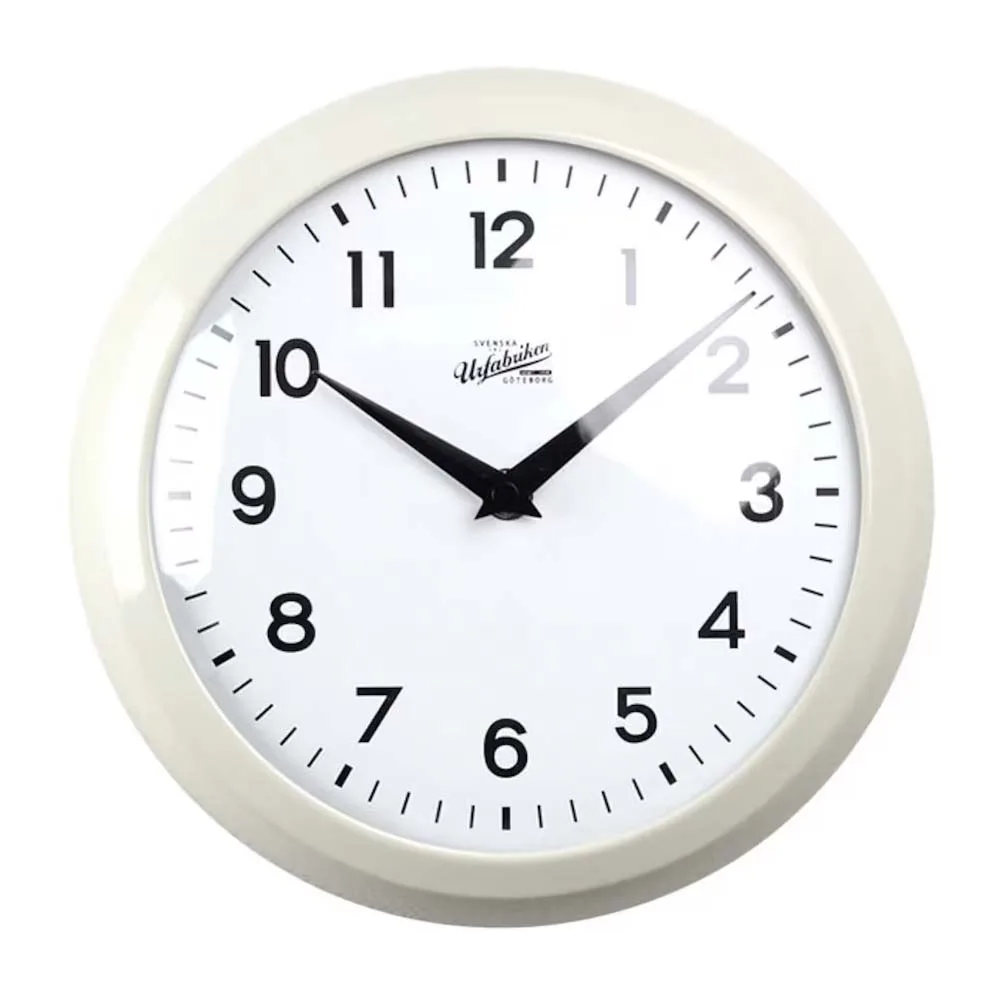 Väggklocka Urfabriken Ø 24 cm Creme