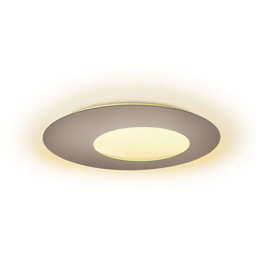 Escale Deckenlampe Blade Braun/Grau Aluminium 79 cm 3.5 cm - Farbe: taupe - LED - Lichtfarbe: Extra warmweiss - LED Energiesparlampen