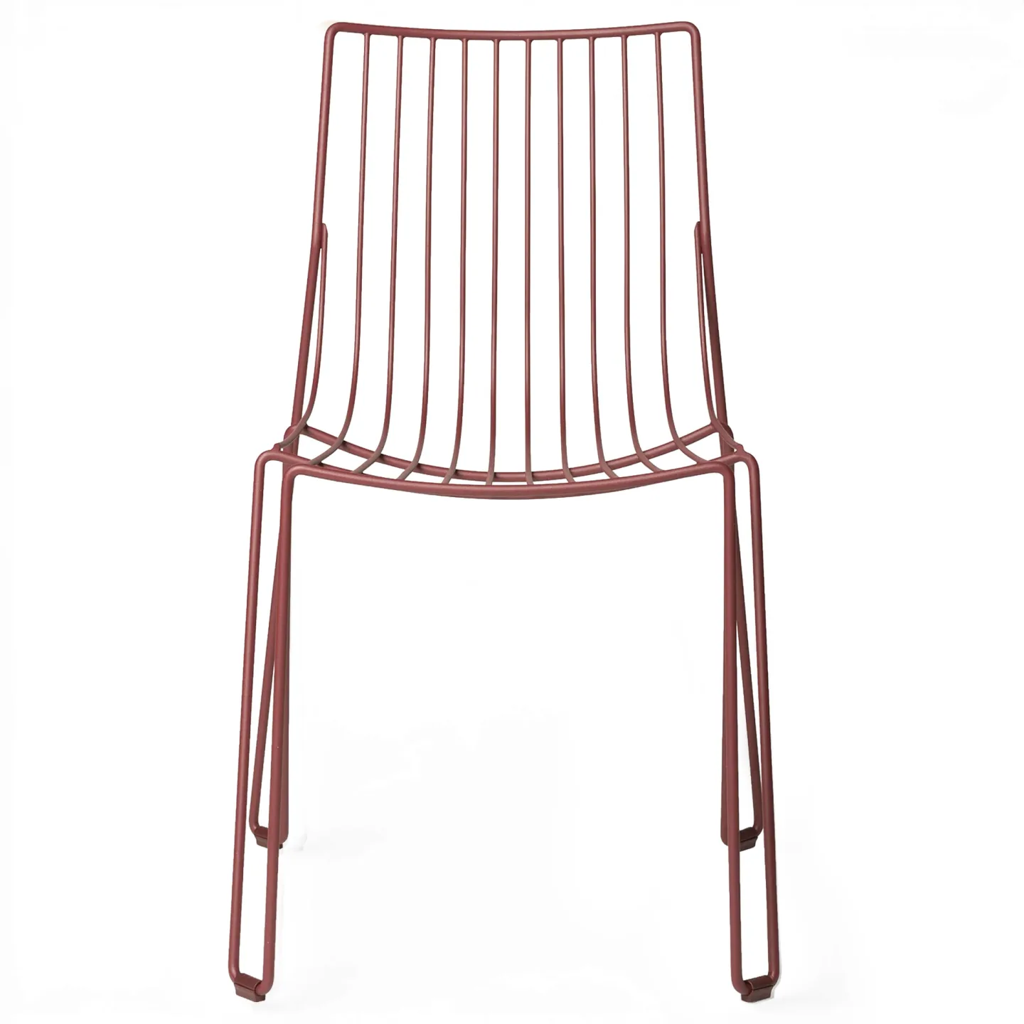Massproductions - Tio Chair, Wine Red - Matstolar utomhus - Chris Martin - Röd - Metall