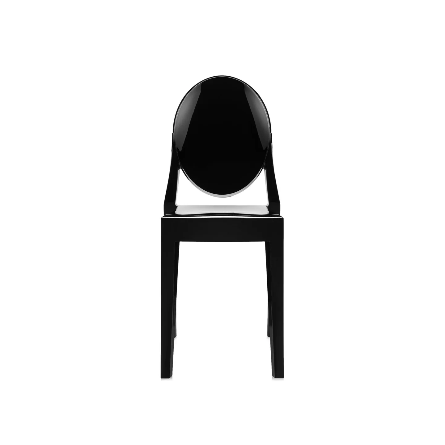Kartell - Victoria Ghost Chair 4857, Glossy Black - Matstolar - Philippe Starck - Svart - Plast
