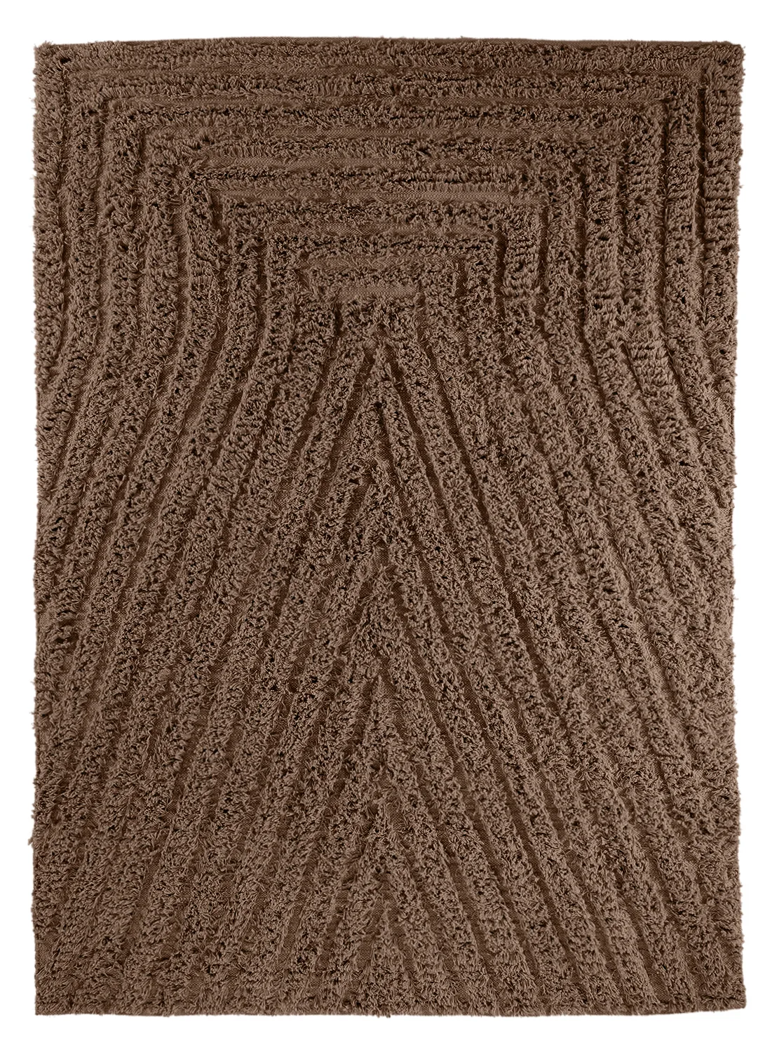 Ryetepper - Kendra Natural Cotton Shaggy (brun) (Størrelse: 200 x 290 cm)