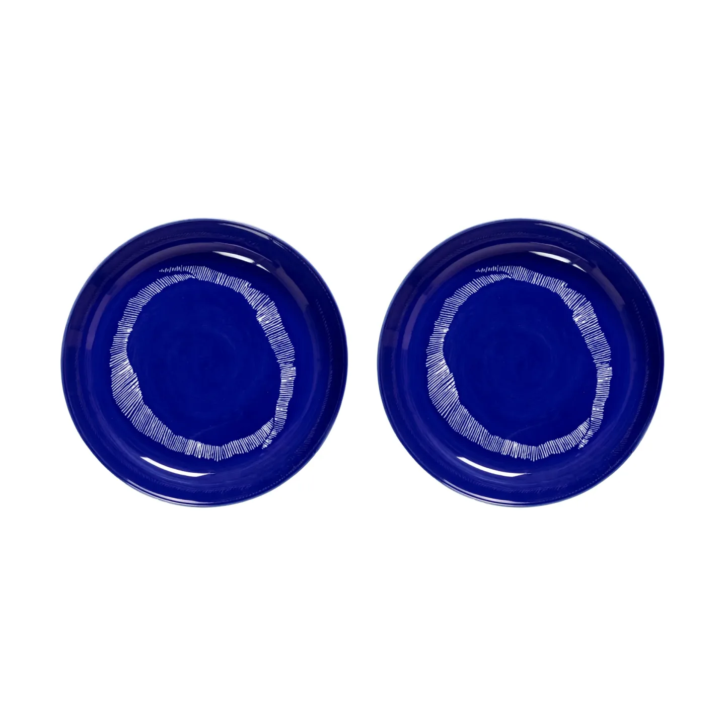 Serax Ottolenghi Feast tiefer Teller Ø22 cm 2er Pack Dark blue stripes-white