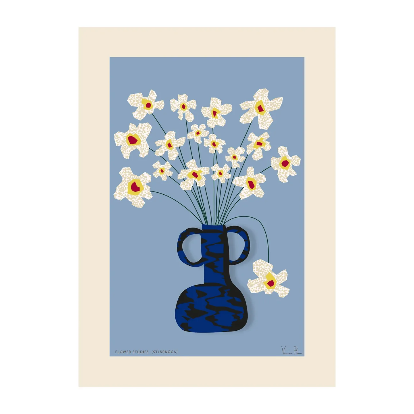 Paper Collective Flower Studies 04 (Stjärnöga) Poster 30 x 40cm