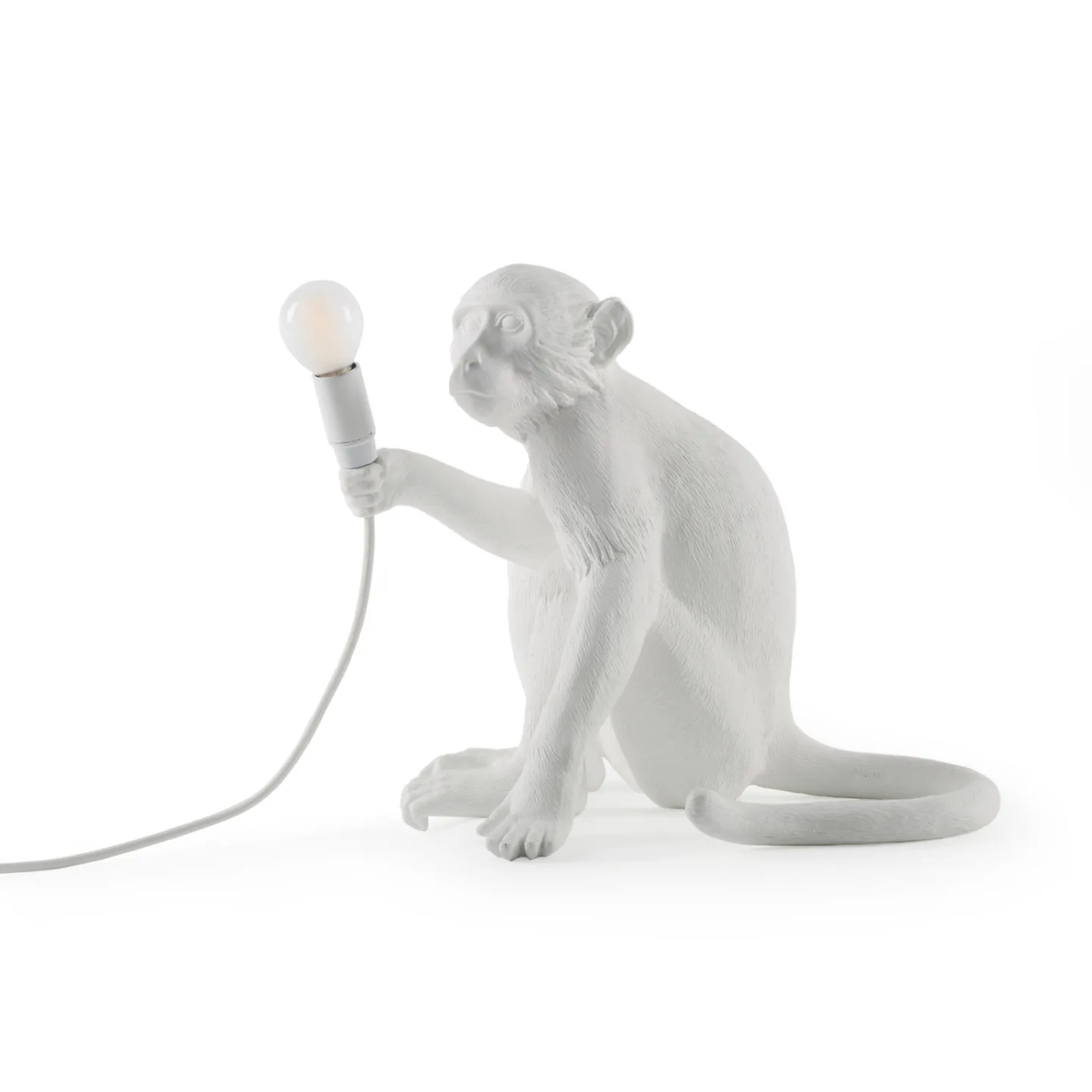 Monkey Sitting Bordslampa Vit - Seletti Monkey Lamp - Vardagsrum - Design - Plast