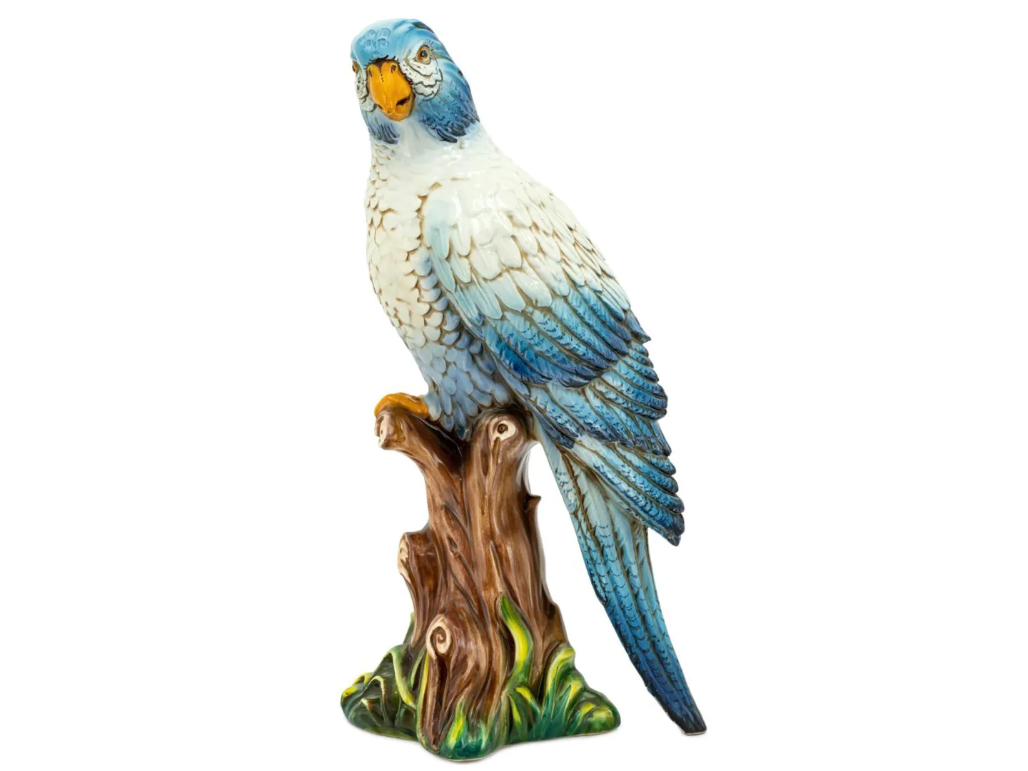 Abhika Figur Kakadu Keramik Blau H: 64 cm | Schubiger Möbel
