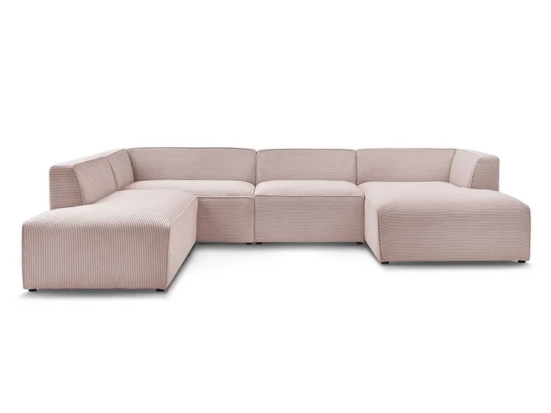 Wohnlandschaft BOBOCHIC MEGEVE Cord-Stoff rosa