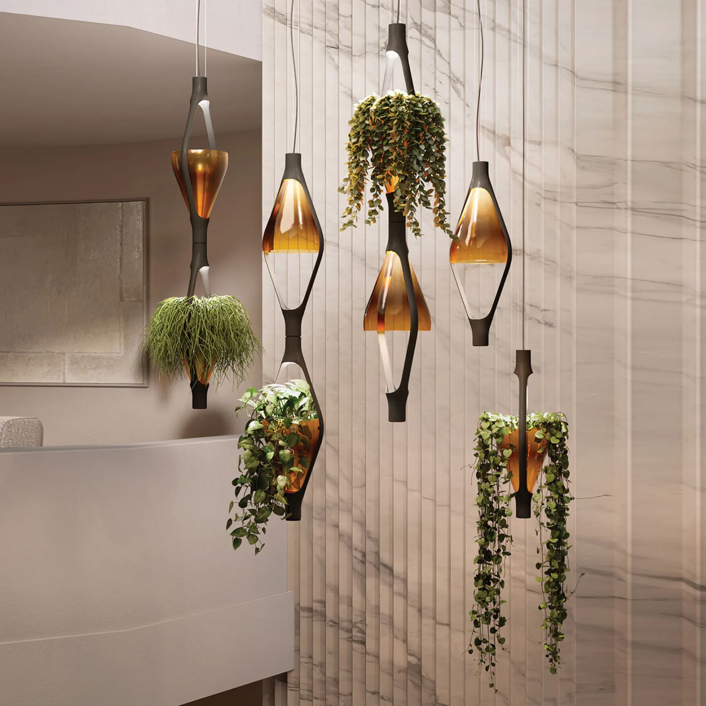 Viceversa Pendelleuchte Amber - KDLN - Wohnzimmer - Design - Glas - Einflammig
