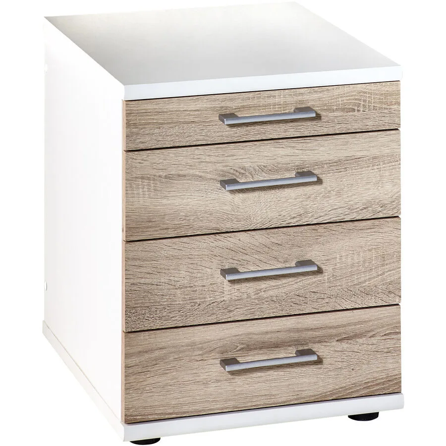 Standcontainer Sable Weiss Holzwerkstoff - Farbe: perlweiss