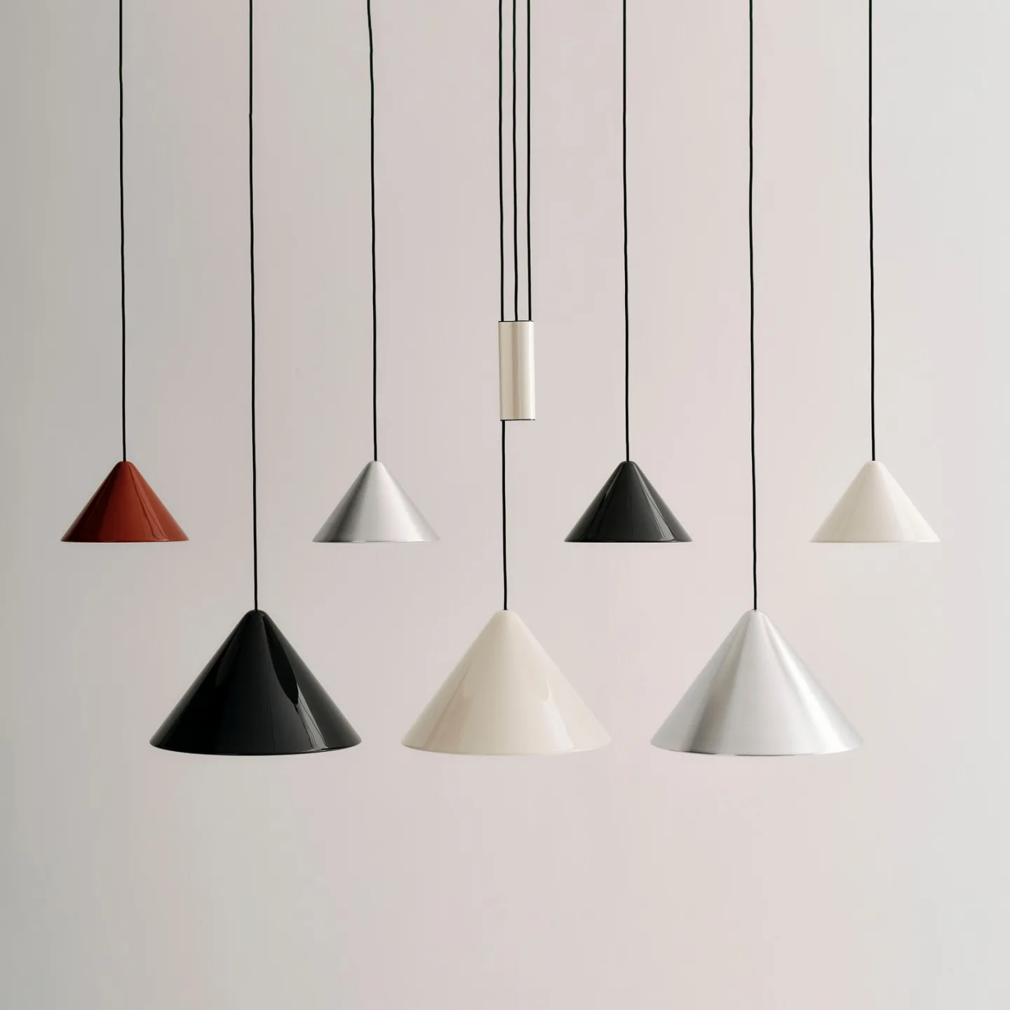 HAY Compass Pendelleuchte 43 cm Soft black