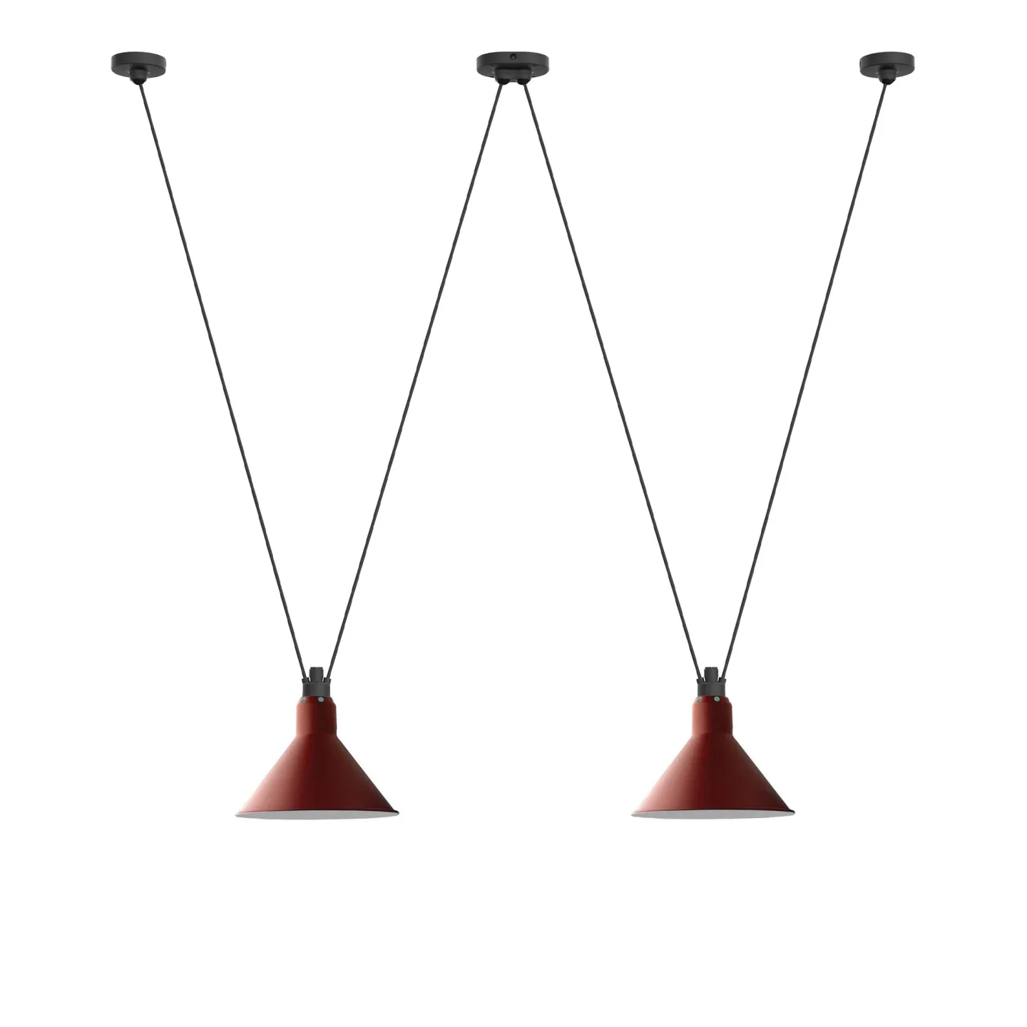 DCWéditions - Les Acrobates De Gras 324 L Conic Red - Pendellampor - Bernard-Albin Gras - Röd