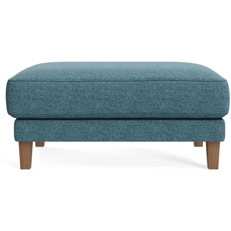 Hocker Avena petrol Stoff/Holzfuss walnuss B 101 H 45 cm - Möbel Konfigurator: Traummöbel individuell zusammenstellen