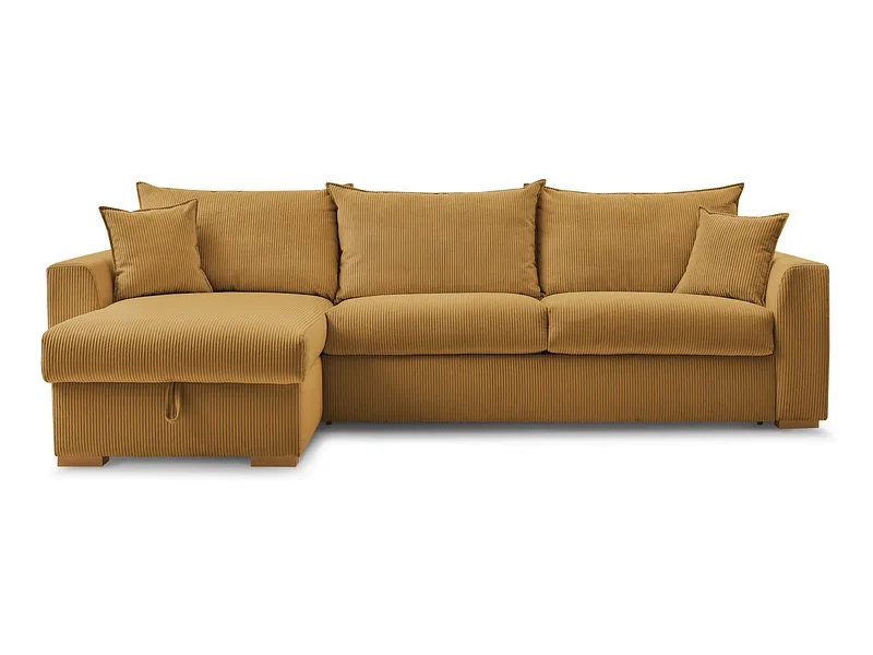 Ecksofa BOBOCHIC AUGUSTIN Cord-Stoff gelb