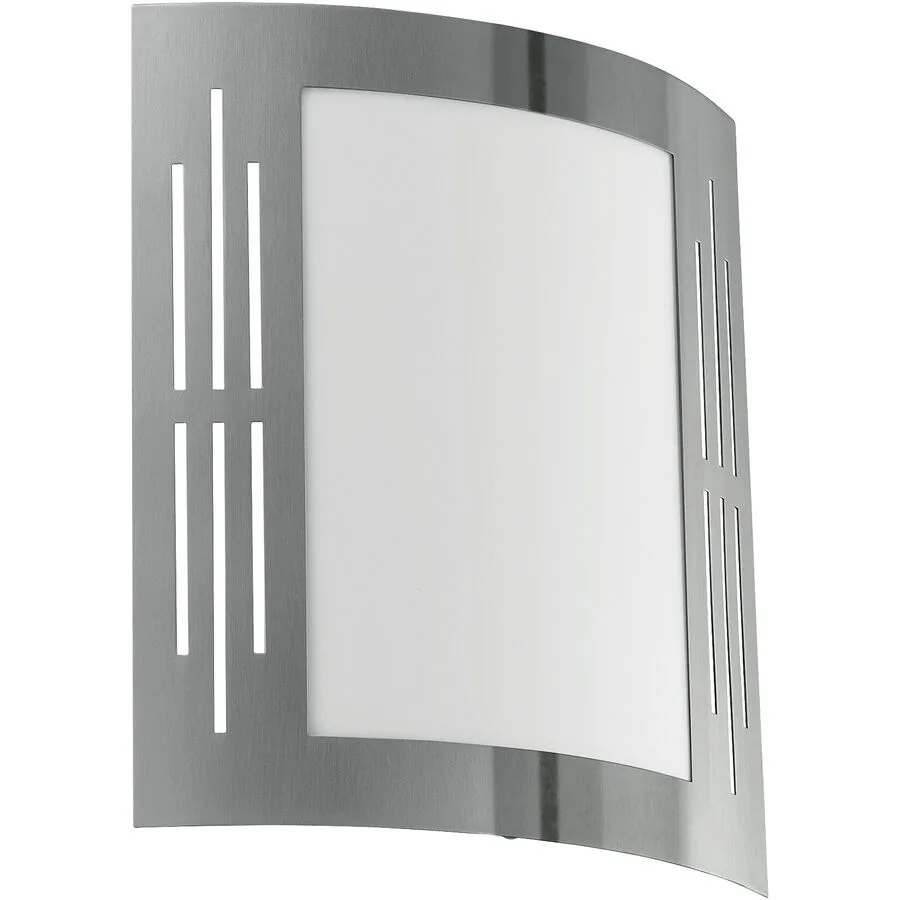 Eglo Wandlampe aussen City Edelstahl Edelstahl 26 cm