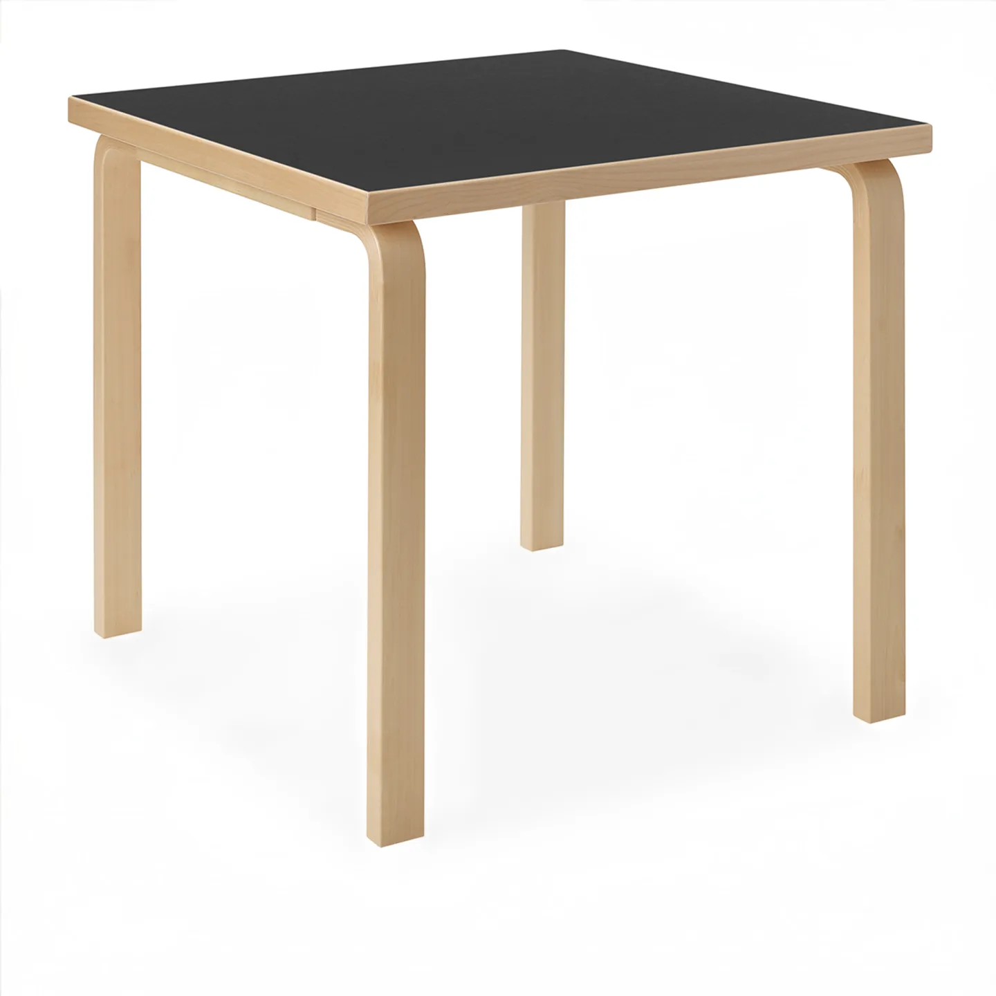 Artek - Aalto Bord 81C, Svart linoleum, Klarlackad - Matbord - Alvar Aalto - Svart - Trä