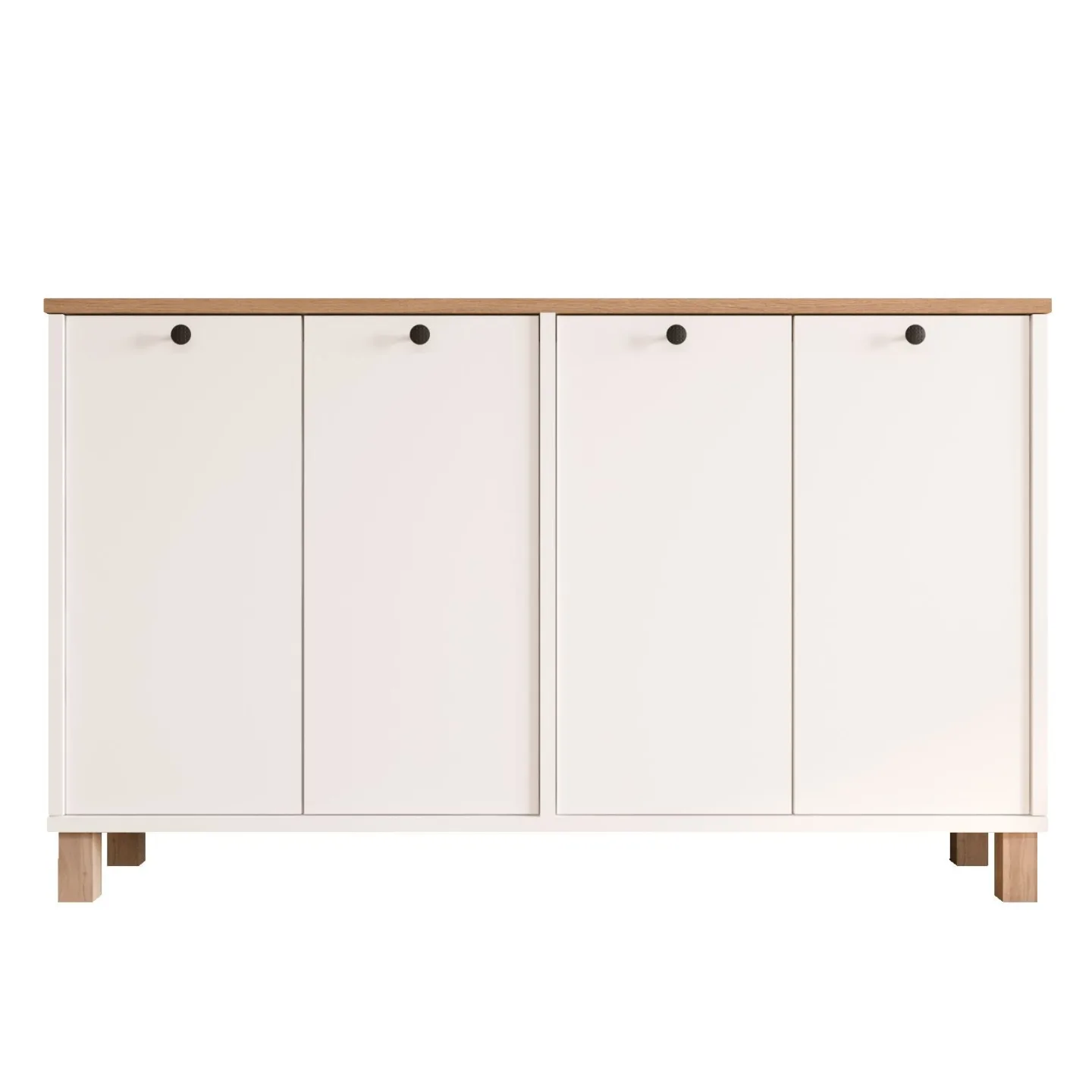 Avero Konsolbord 120x73,6x29,5 cm - Vit och ek
