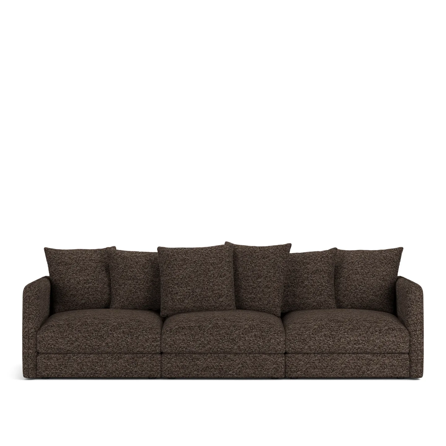 NOGA - Pavarotti 3-Seater, Fixed Cover, Cushion Variant 01, Lucinasco 17 - Soffor - Brun