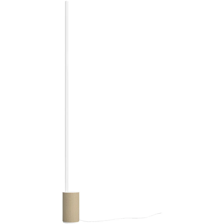 Stehlampe Philips Hue Gradient Signe Holz/Aluminium weiss 145.8cm - LED - Lichtfarbe: Extra warmweiss - Helles Neutralweiss - Material: Aluminium,