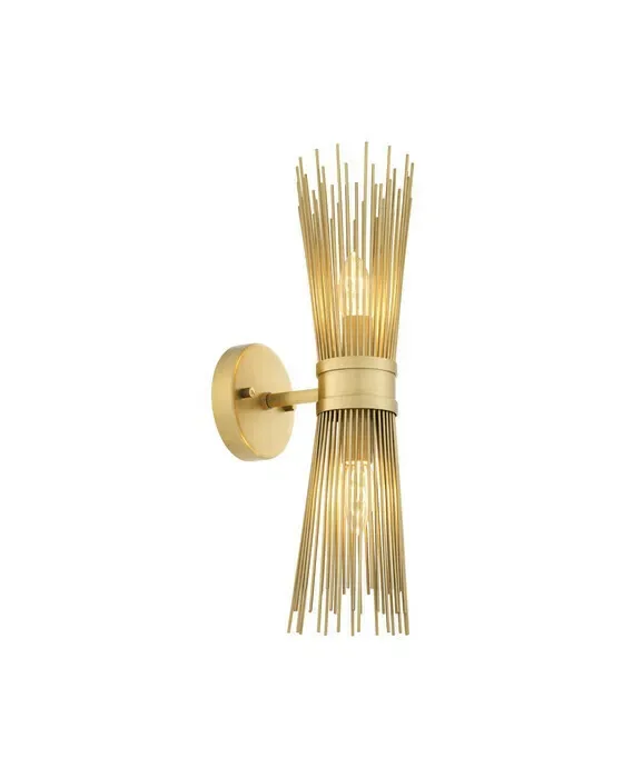 Romeo vägglampa dubbel antik mässing