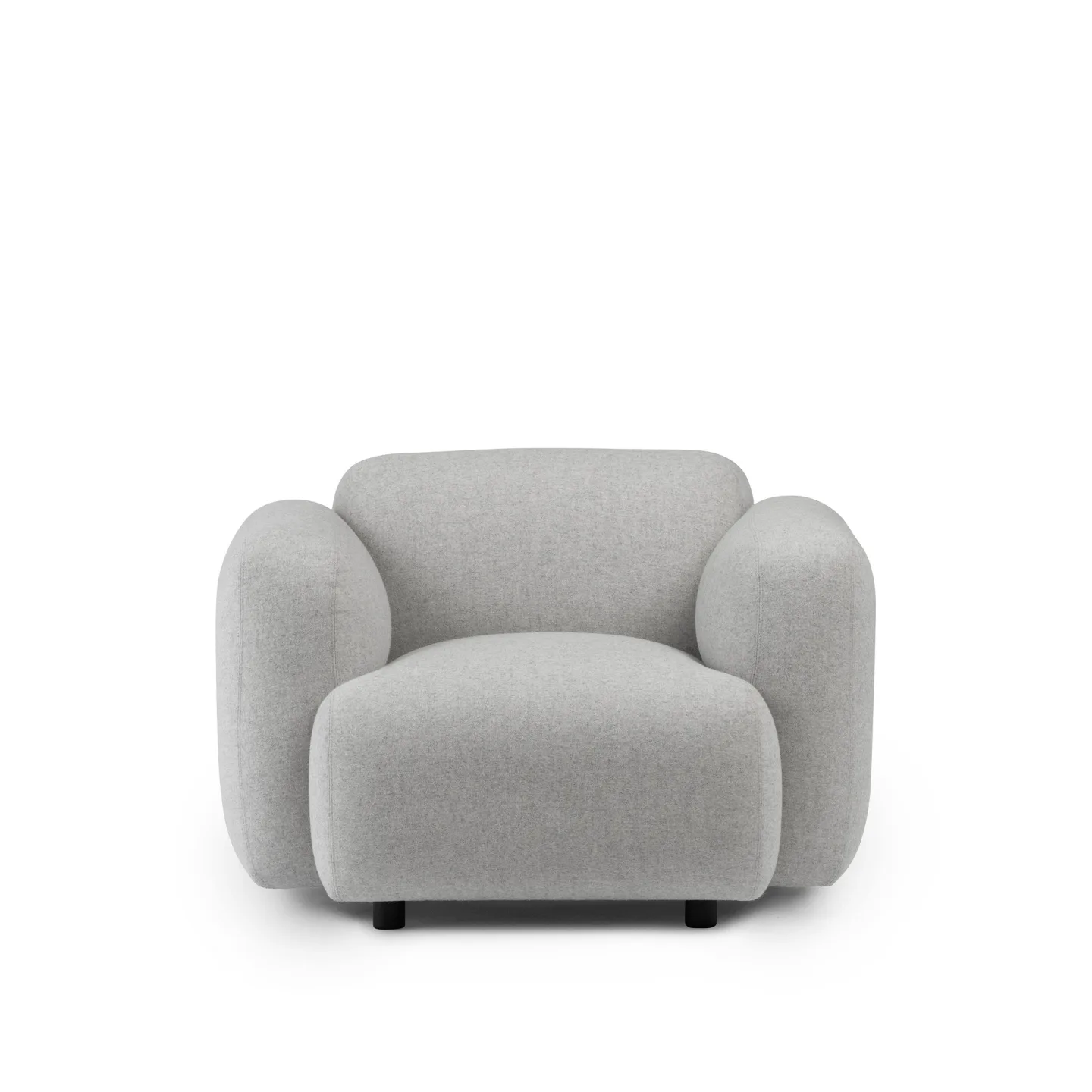 Normann Copenhagen - Swell Armchair - LDS08 - Fåtöljer - Jonas Wagell - Grå - Trä/Textilmaterial/Skum