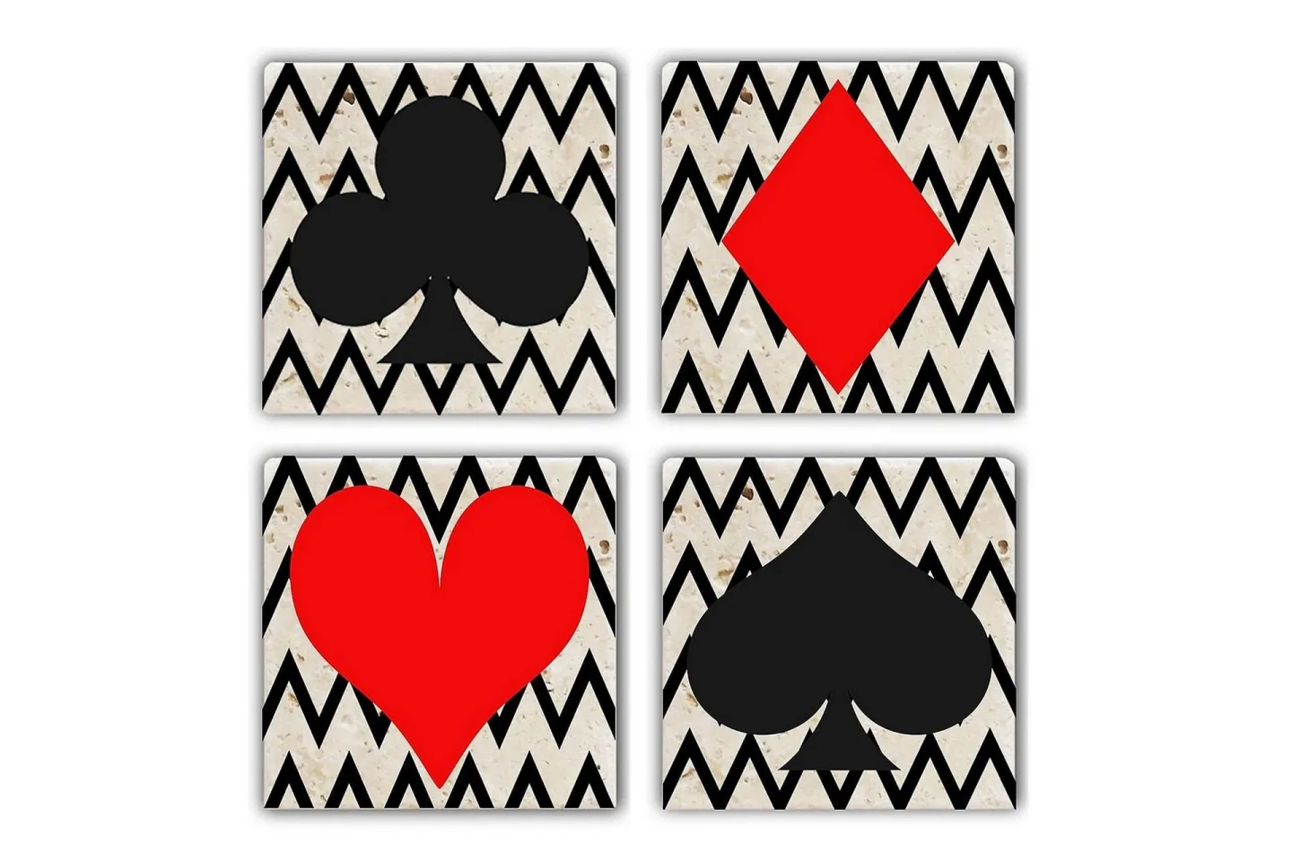 Glasunderlägg 4-pack - Flerfärgad