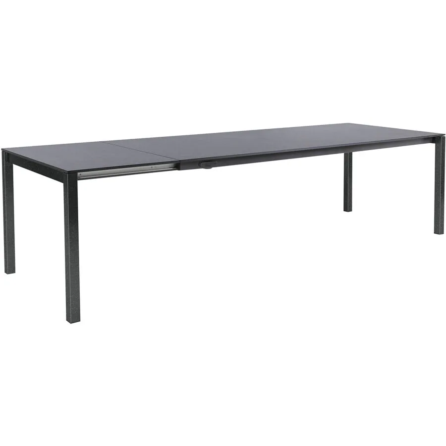 Gartentisch ausziehbar Campo Grande HPL Moonscape grey 180x90 cm - Farbe: anthrazit / Moonscape grey - Material: HPL/Stahl - Möbel Konfigurator: