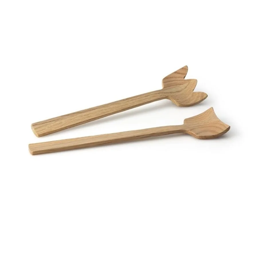 Salatbesteck Continenta eiche Eiche 2 Stk
