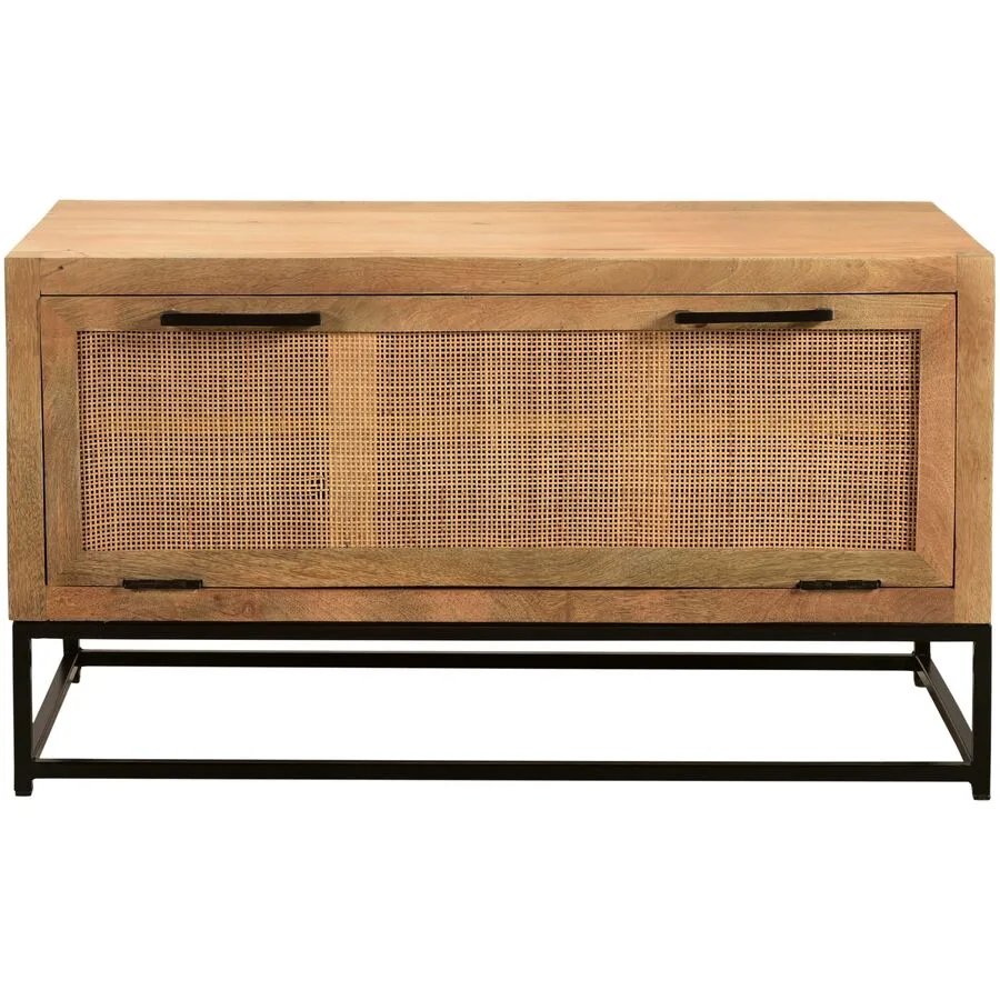 Schuhschrank Umberto natur Mango/Rattan B 84.5 H 48 cm