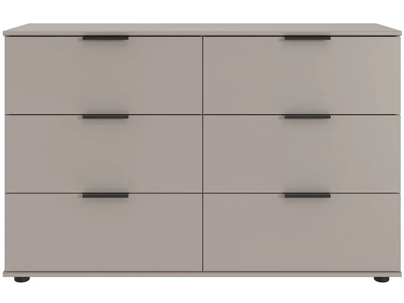 Kommode MIDNIGHT 6 Schubladen 41x130x83cm beige dekor