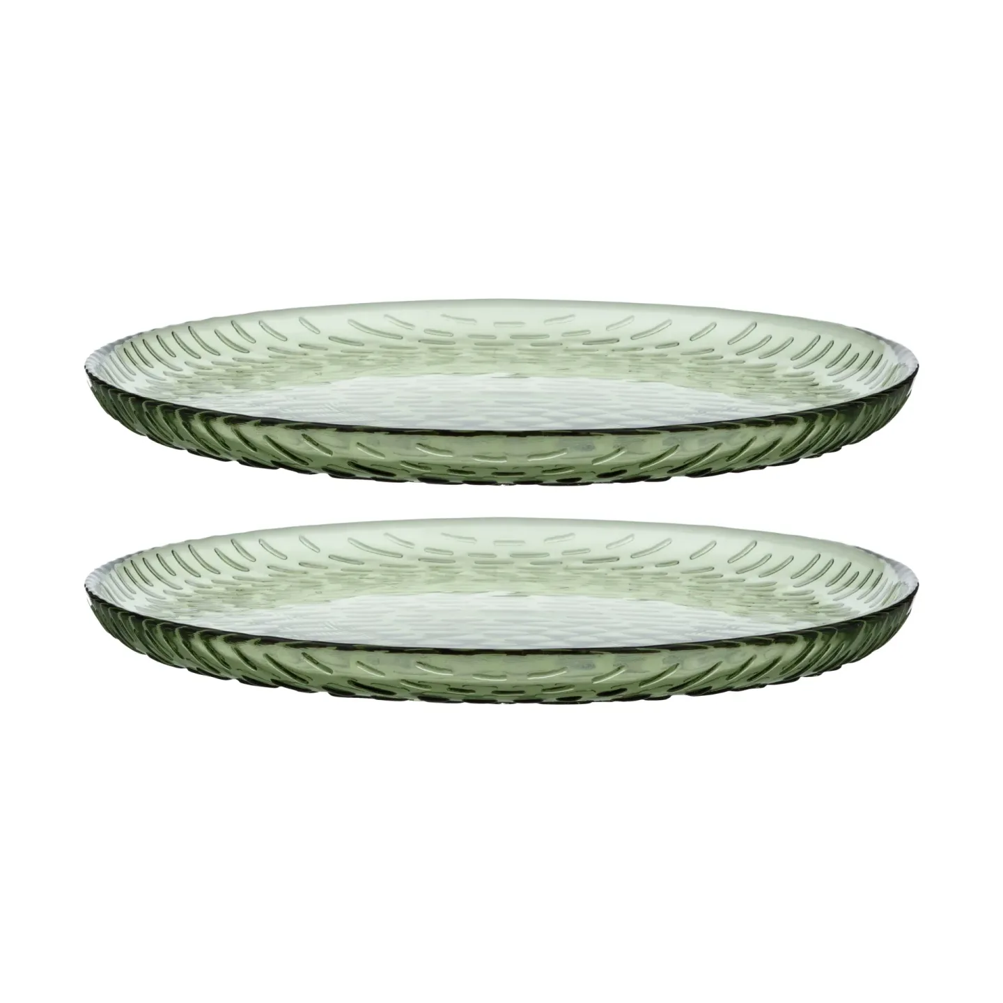 Marimekko Syksy Unterteller Glas Ø17 cm 2er-Pack Olive