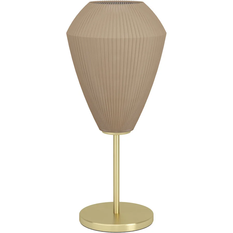 Eglo Tischlampe Caprarola Stahl 46 cm - Farbe: messing gebürstet/smoky