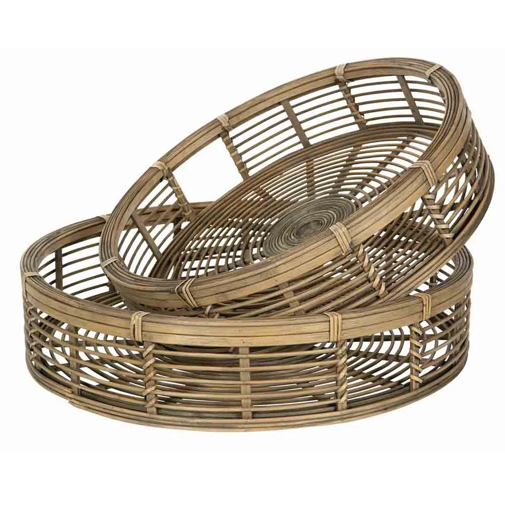 Bricka Karusell Bambu 2 storlekar (Storlek: Small Ø 40 x höjd 9,5 cm )