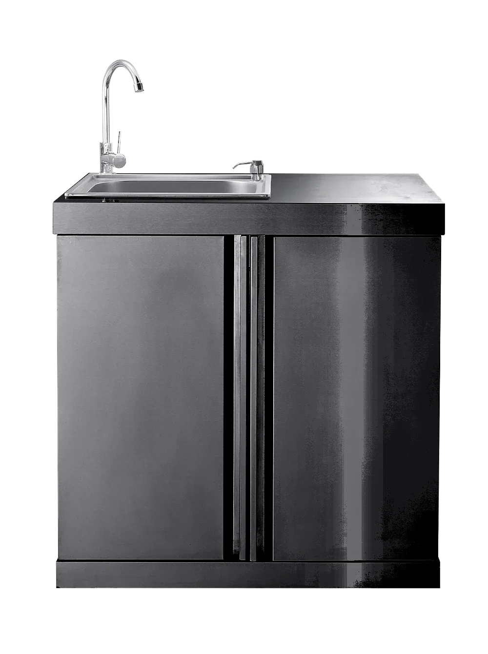 Black Collection - Modul mit Spülbecken und Aufbewahrungsschrank