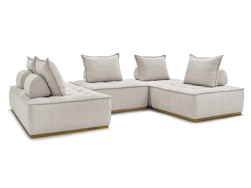 Wohnlandschaft BOBOCHIC ELISA Stoff mit Textur beige