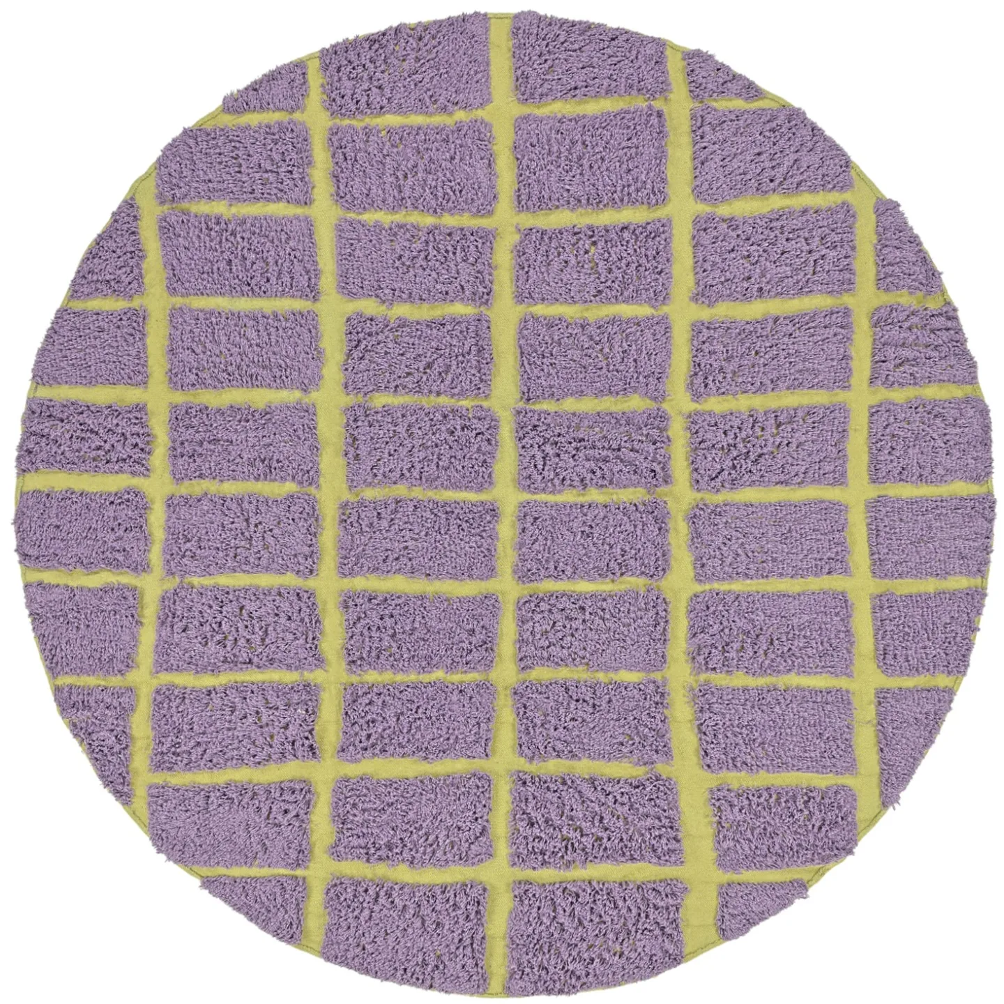 Rundt teppe - Zola Natural Cotton Shaggy (lilla) (Størrelse: Ø 200 cm)