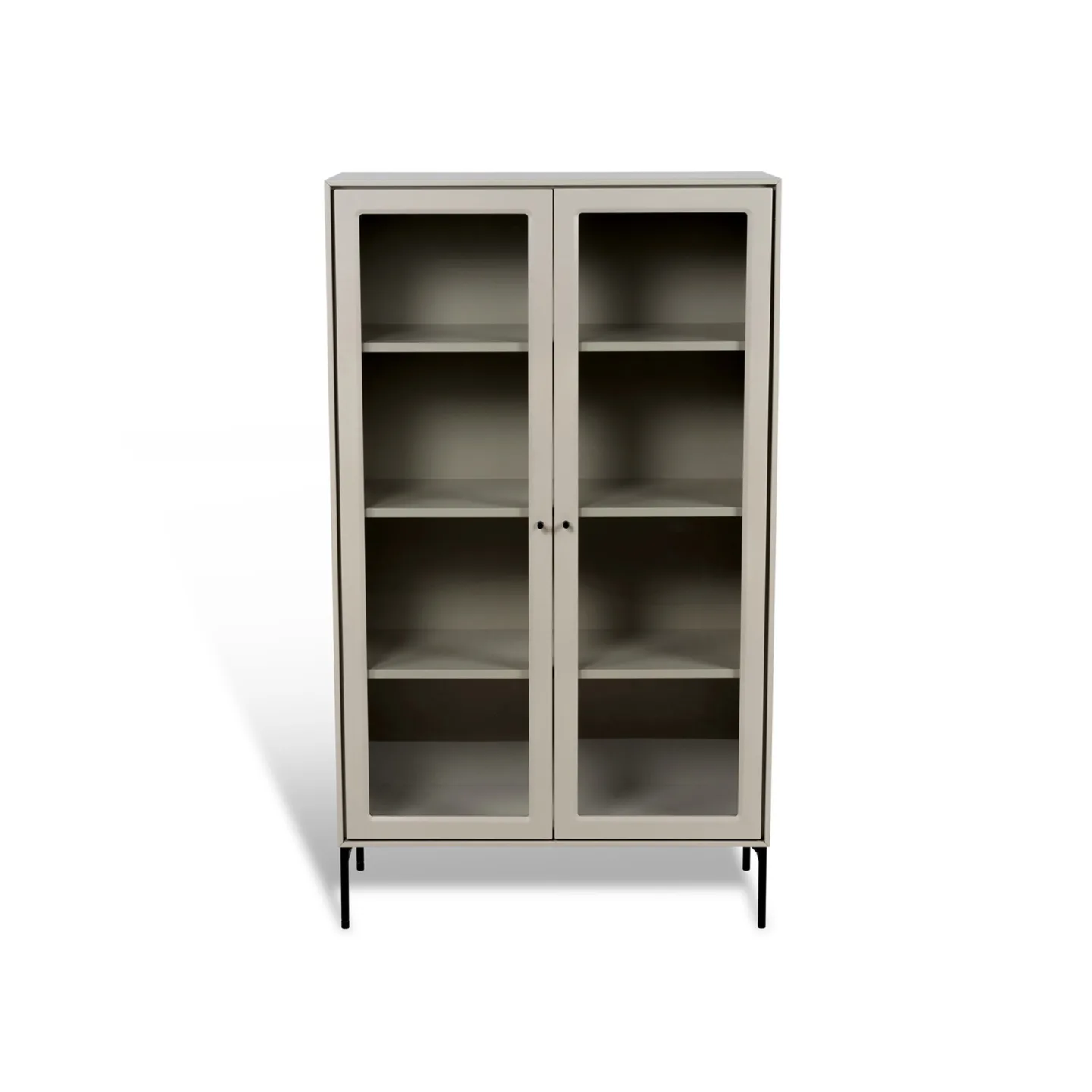 Mavis - Volt Vitrinskåp 130 cm Beige/Svart - Skåp och vitrinskåp - Martina Elgemark - Beige,Svart - Glas/Metall