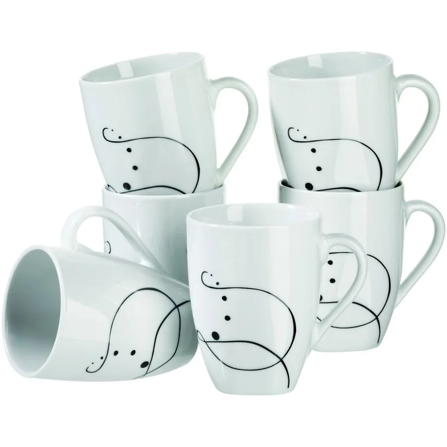 MÄSER Kaffeebecher Chanson Weiss Porzellan
