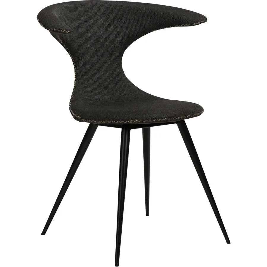 DAN-FORM Stuhl 2er-Set Flair schwarz Stoff