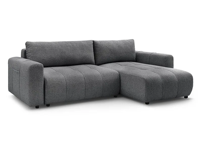 Ecksofa BOBOCHIC ARSENE Stoff chiniert dunkelgrau