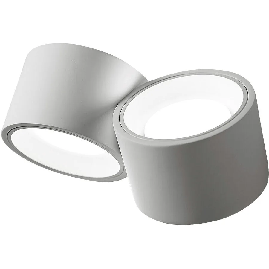 Wandlampe Nasso Weiss Gips/Aluminium 11.9 cm 14.5 cm - LED - Lichtfarbe: Warmweiss - LED Energiesparlampen