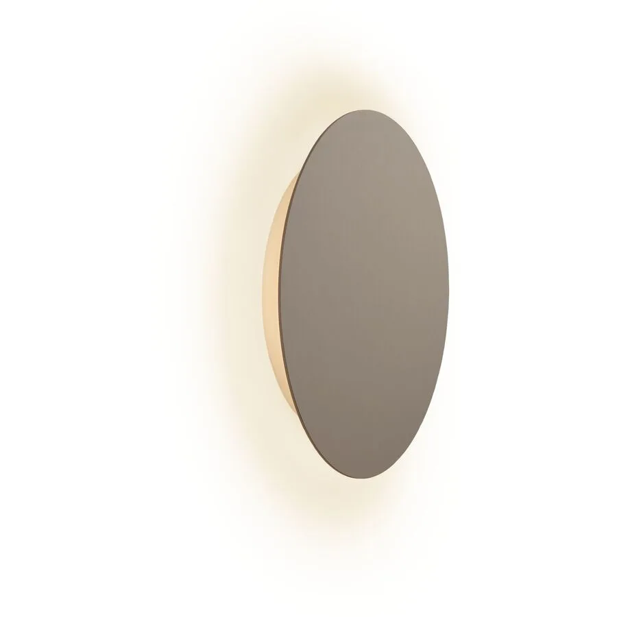 Escale Deckenlampe Blade Braun/Grau Aluminium 24 cm 4 cm - Farbe: taupe - LED - Lichtfarbe: Extra warmweiss - LED Energiesparlampen