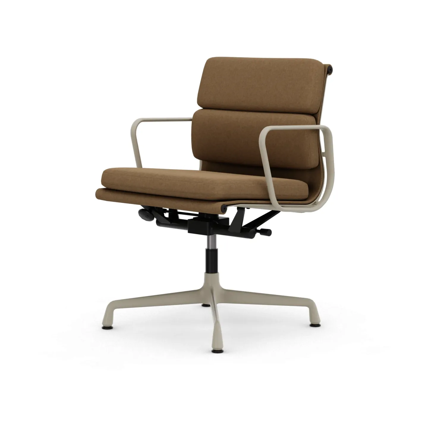 Vitra EA 231 Soft Pad Chair kontorsstol felt glides 13 papyrus-37 chalk powder coated
